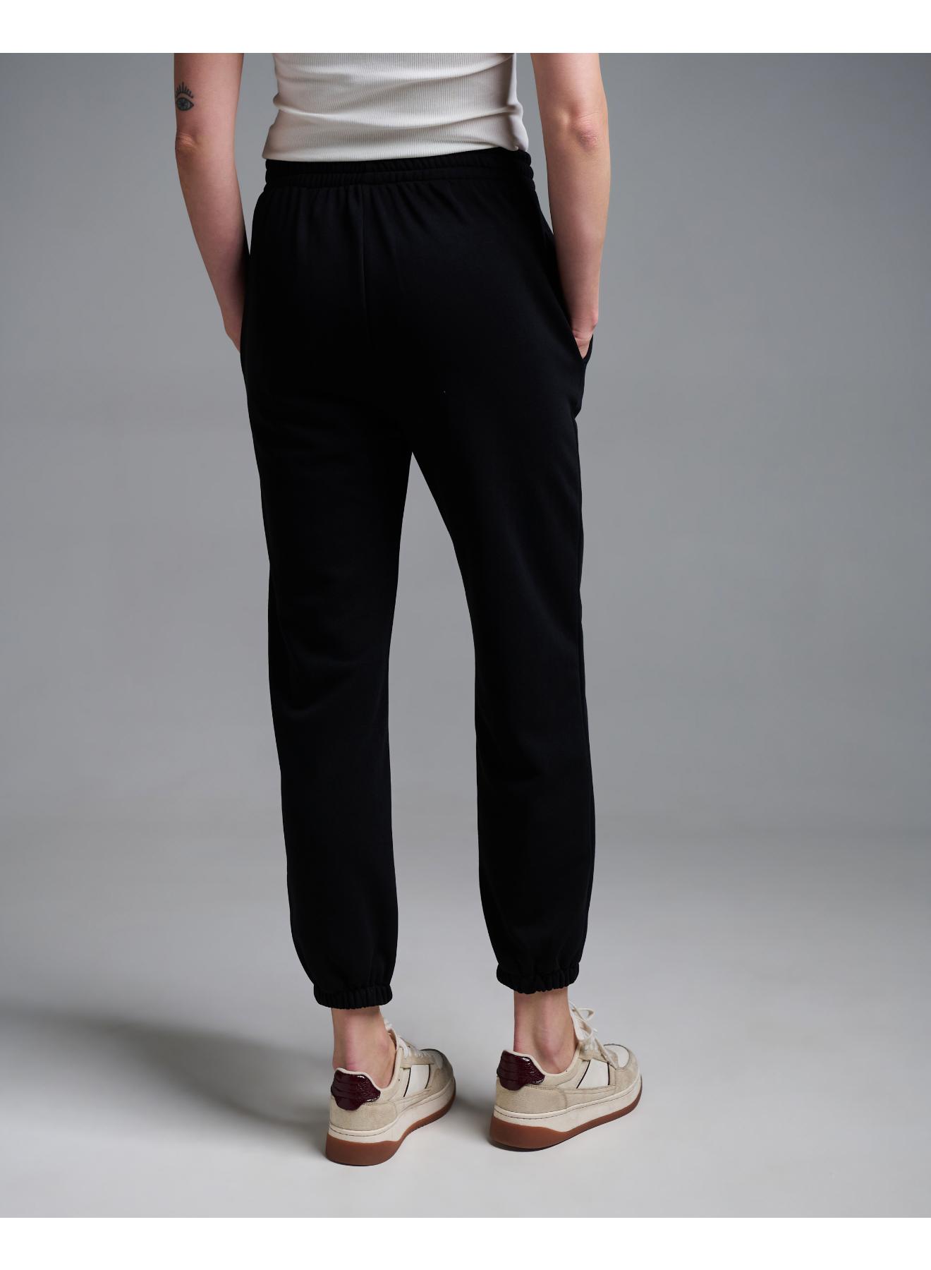 Black Sweatpants with elasticated hem Vicolo - 4