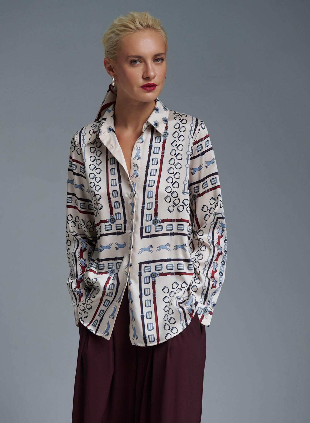 Ecru patterned Shirt Emme Marella - 2