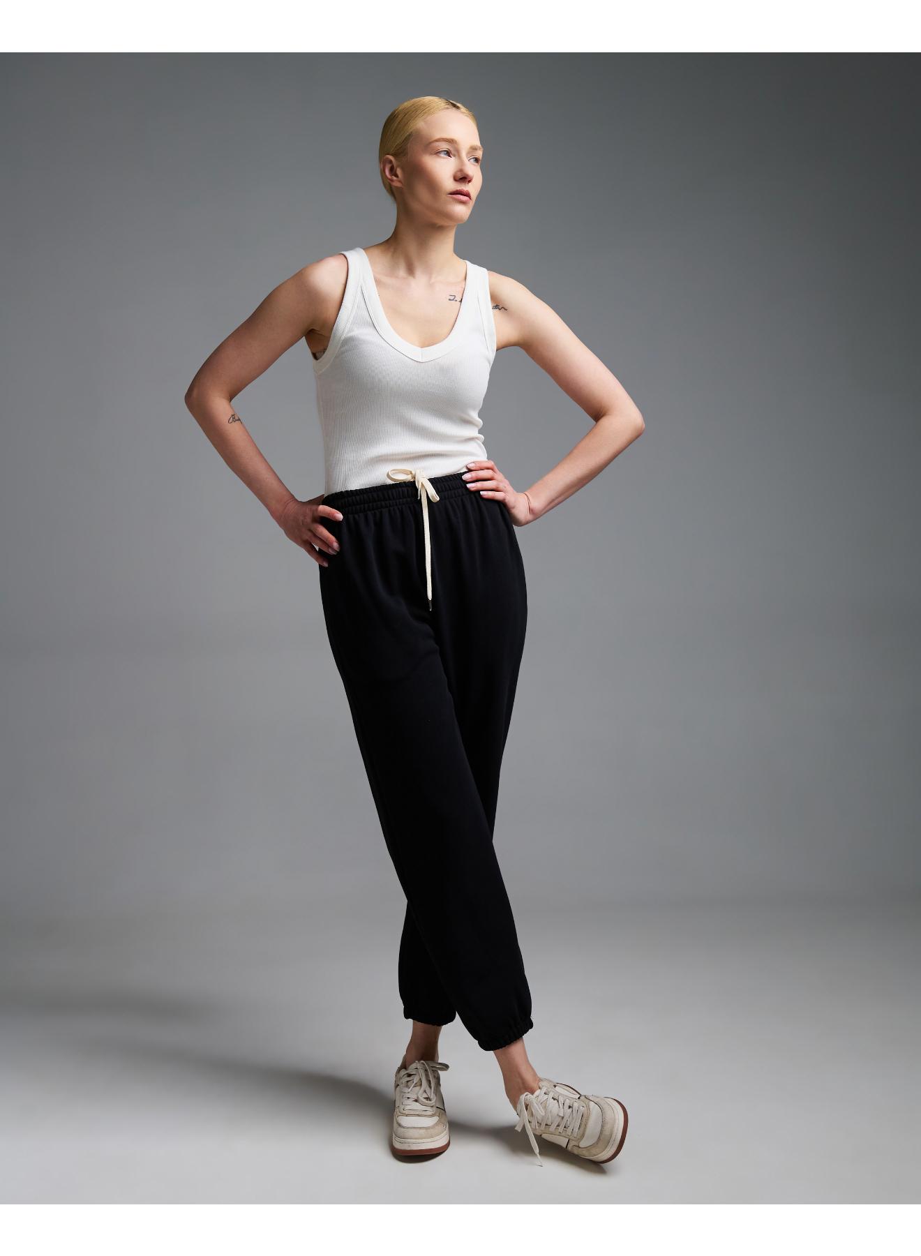 Black Sweatpants with elasticated hem Vicolo - 5