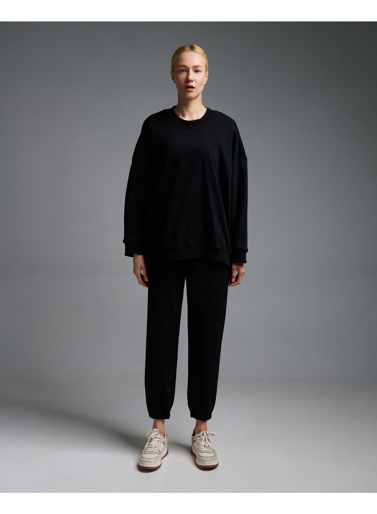 Black oversized Sweatshirt Vicolo - 1