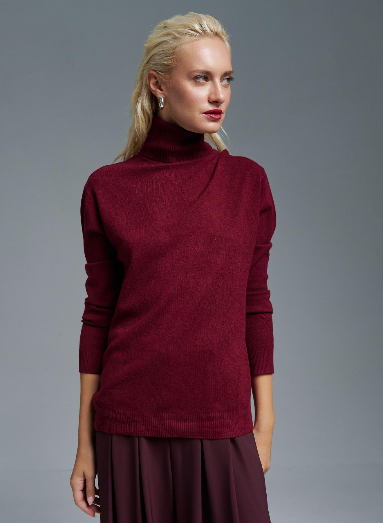 Bordeaux turtleneck sweater Melany - 1