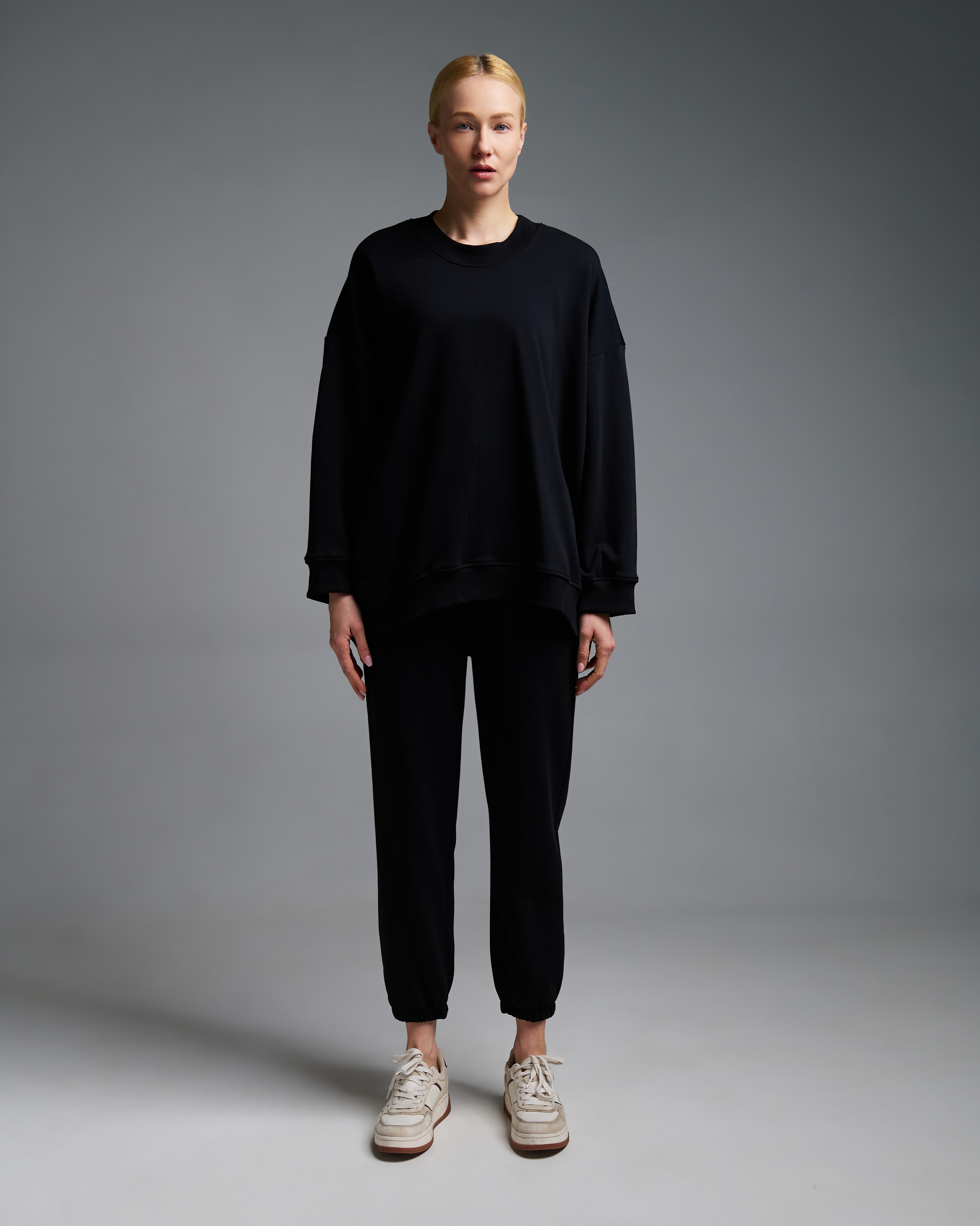 Black oversized Sweatshirt Vicolo - 1