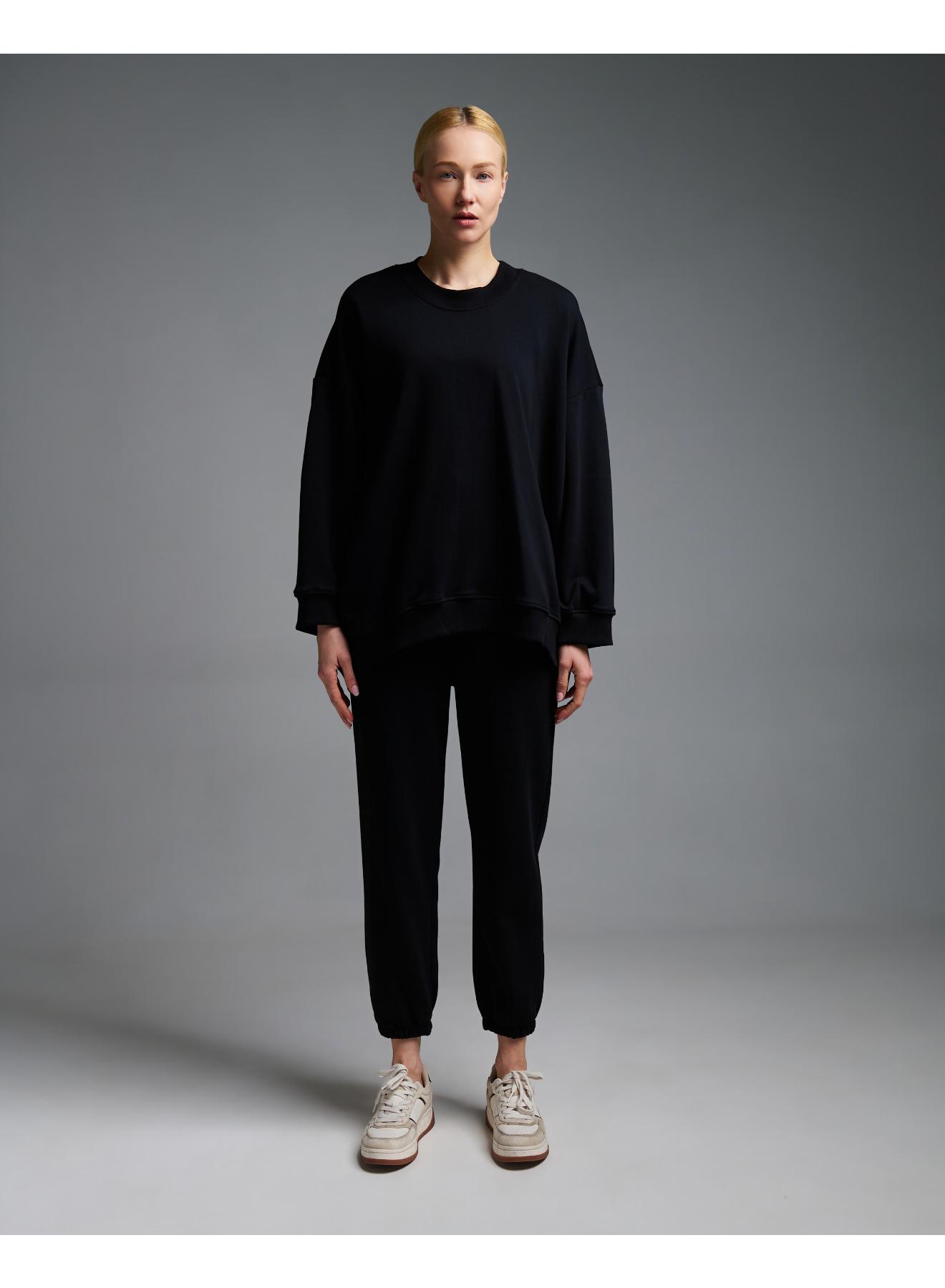Black oversized Sweatshirt Vicolo - 2