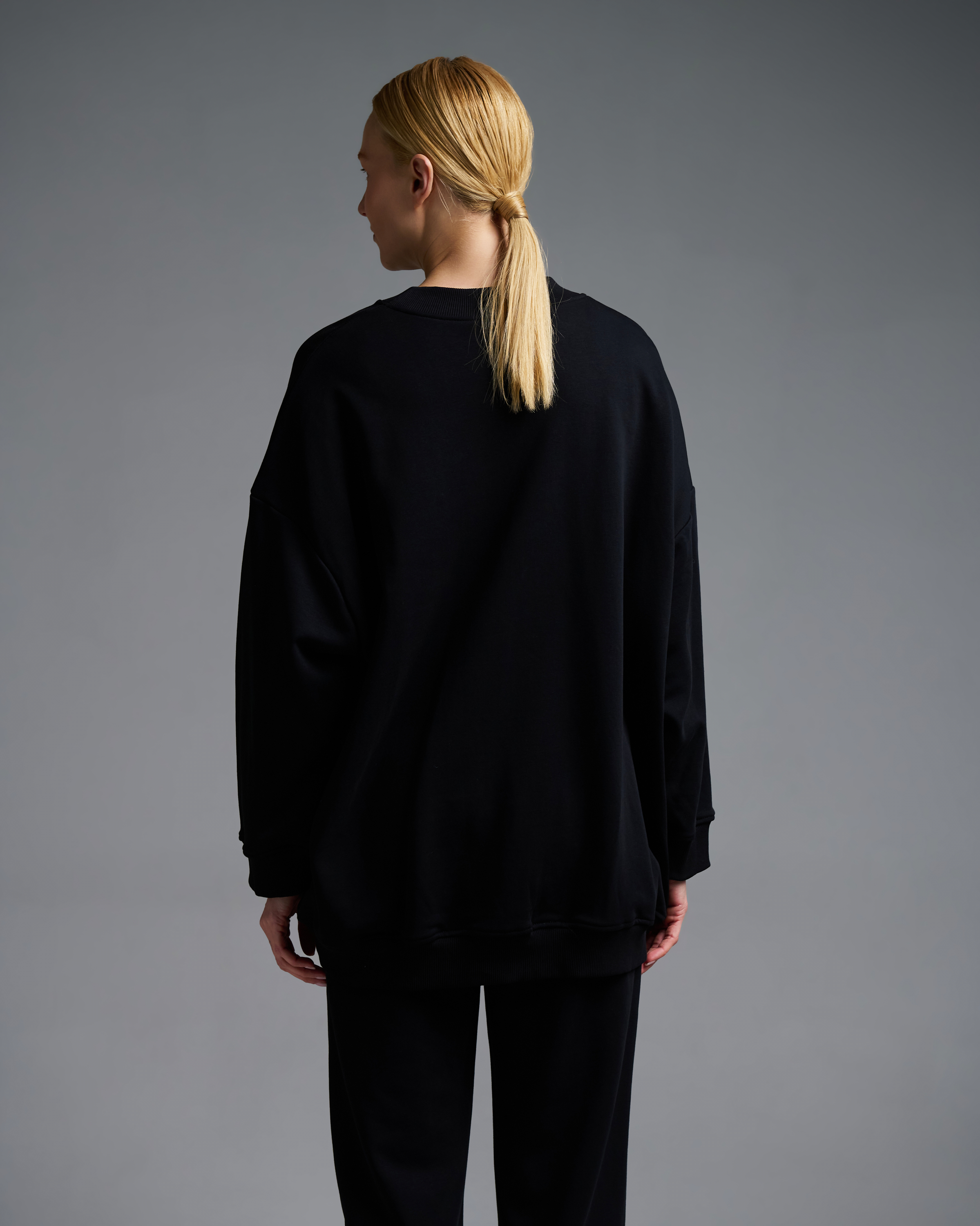 Black oversized Sweatshirt Vicolo - 3