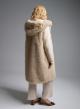 Ecru Coat with detachable eco fur Vest Vicolo-5