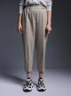 Pants with stripes and rubber waistband - 2