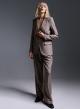 Wide legs pants with pleats and stripes - 0