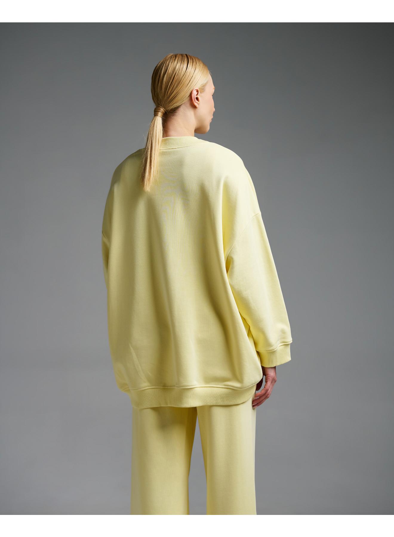 Yellow oversized Sweatshirt Vicolo - 5