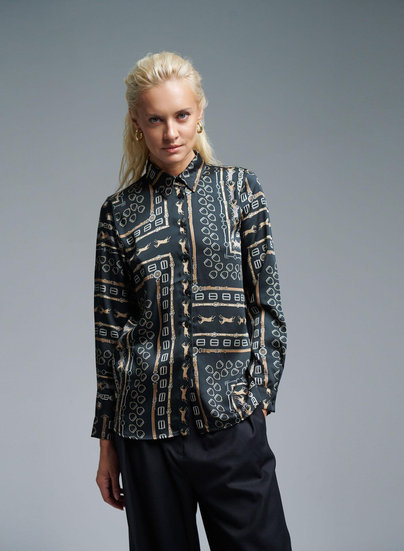 Black patterned Shirt Emme Marella - 1