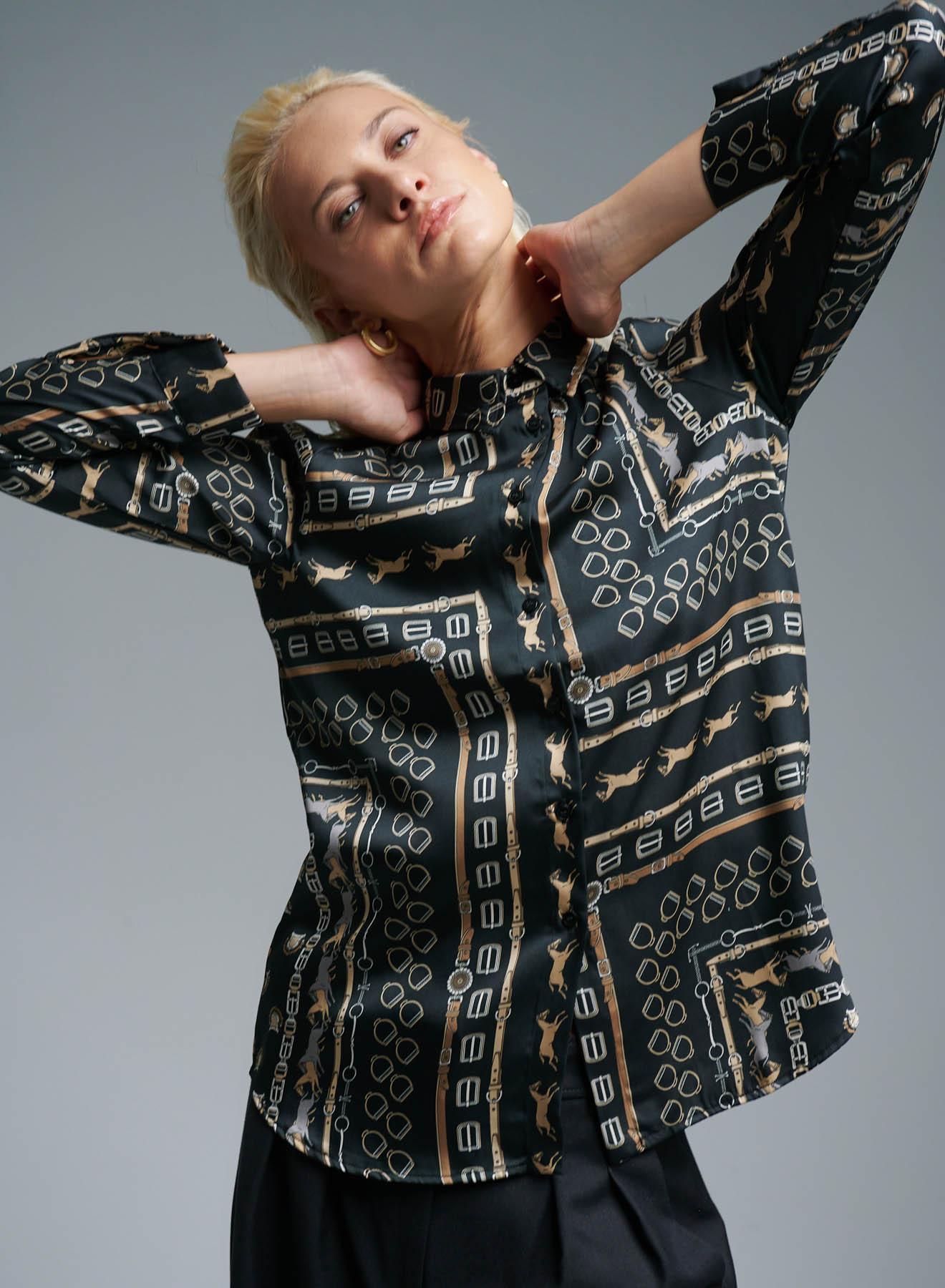 Black patterned Shirt Emme Marella - 2