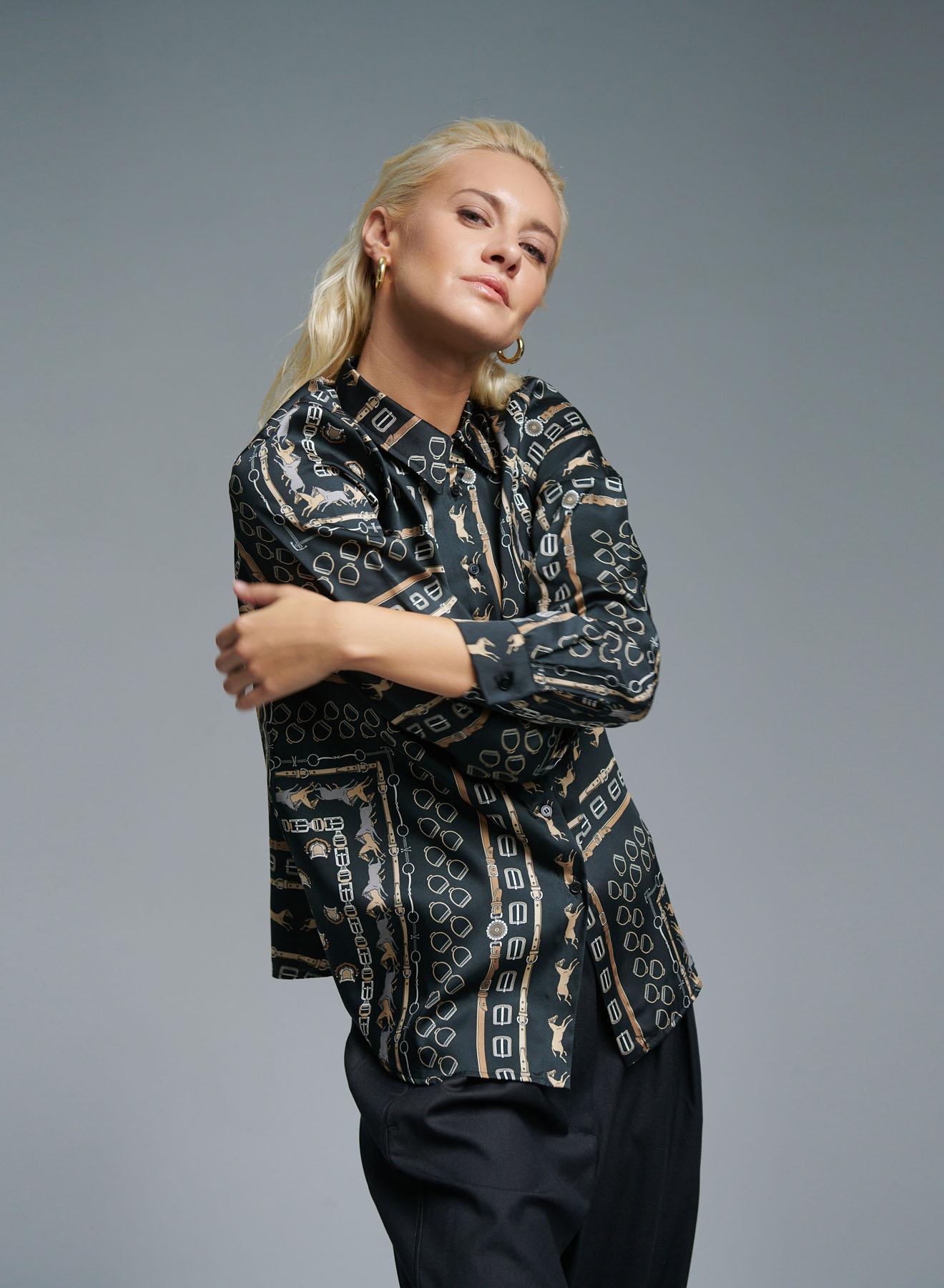 Black patterned Shirt Emme Marella - 3