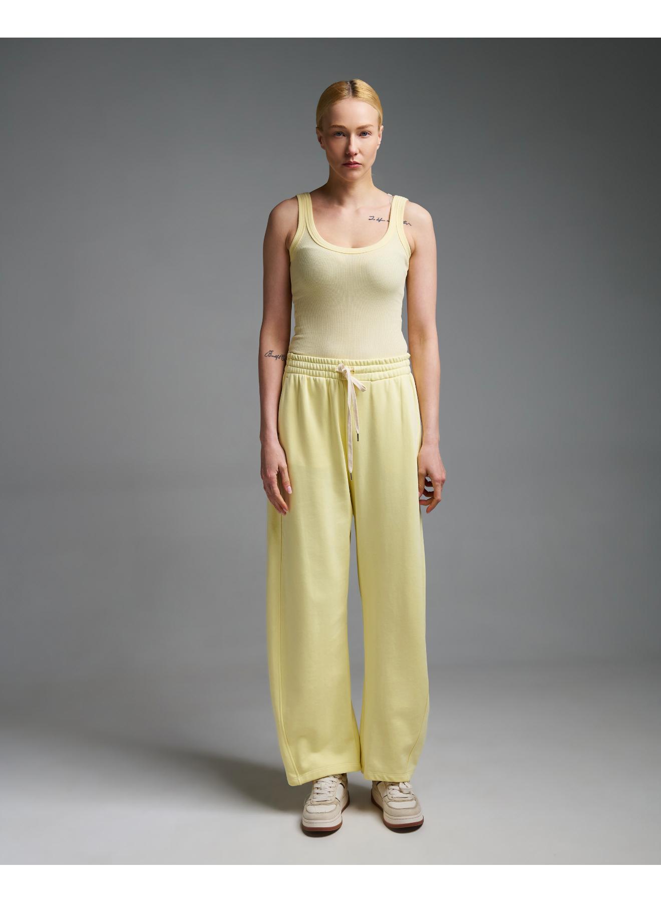 Κίτρινο barrel Παντελόνι Φούτερ Vicolo - 1