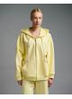 Yellow hooded Cardigan Sweatshirt with zipper Vicolo - 0