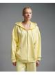 Yellow hooded Cardigan Sweatshirt with zipper Vicolo - 2