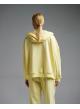 Yellow hooded Cardigan Sweatshirt with zipper Vicolo-6