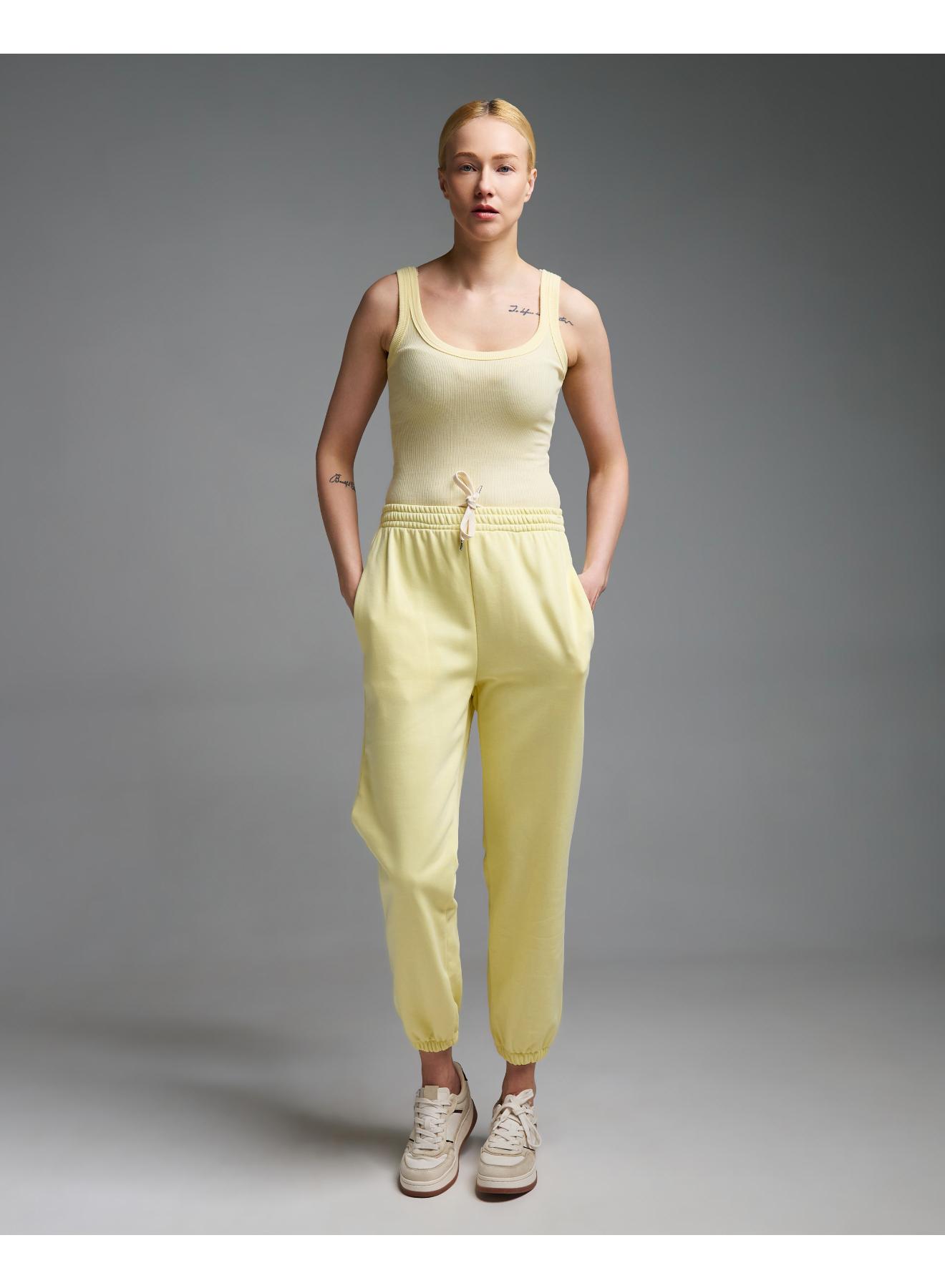 Yellow Sweatpants with elasticated hem Vicolo - 1