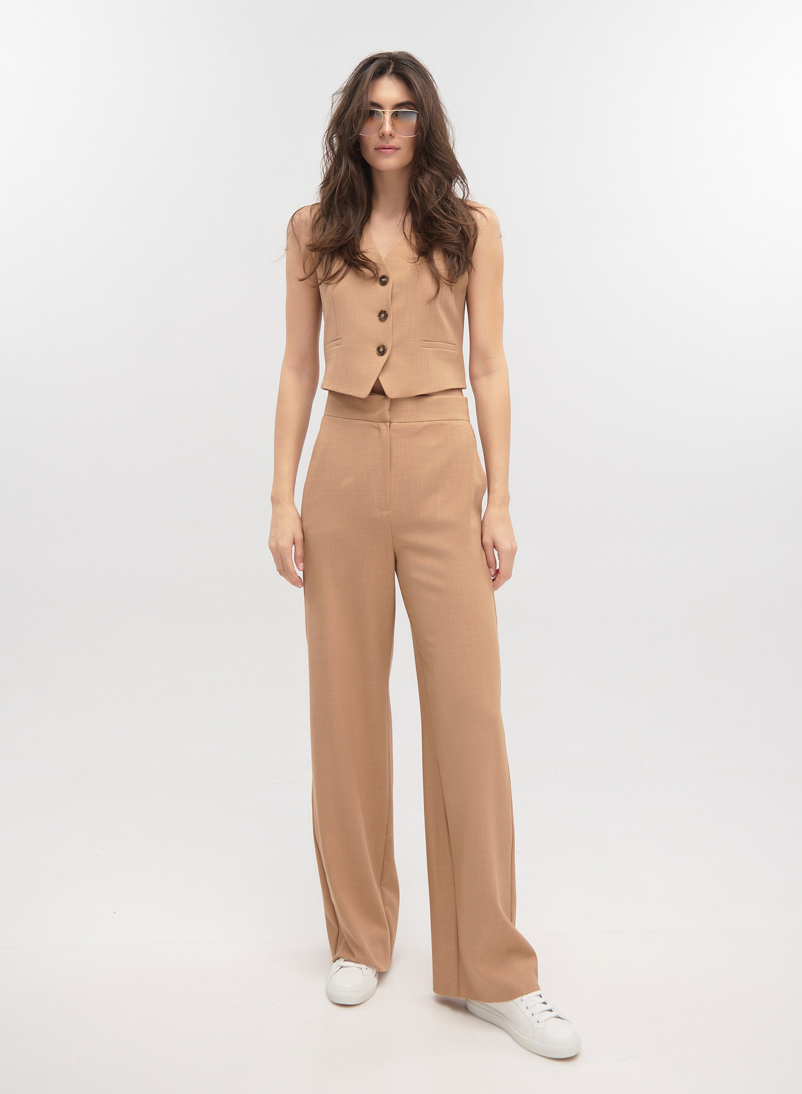 Camel Gilet and Trouser co-ord set Emme Marella - 0