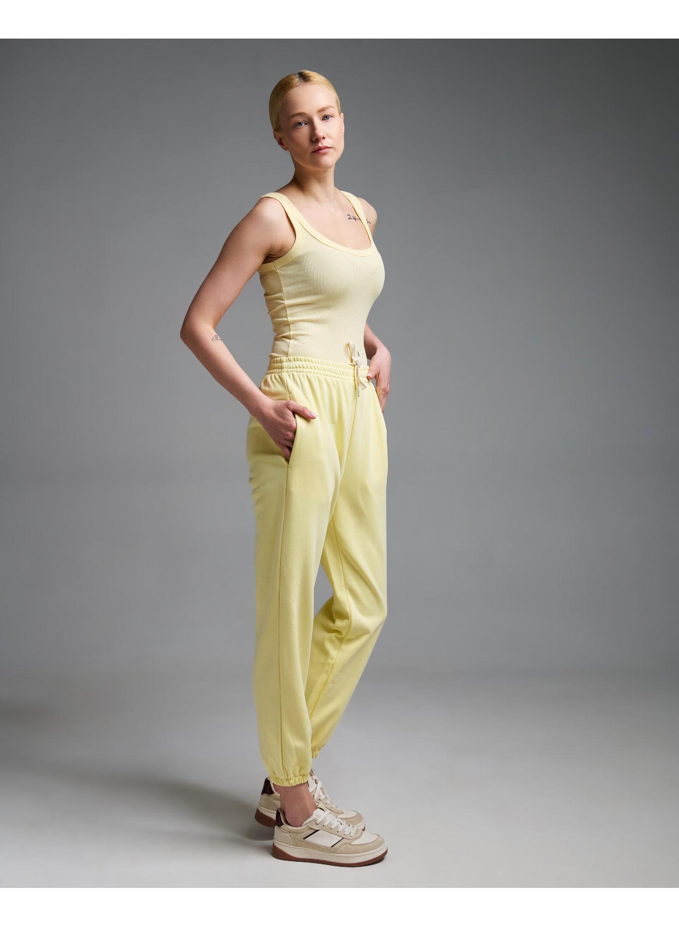 Yellow Sweatpants with elasticated hem Vicolo - 2
