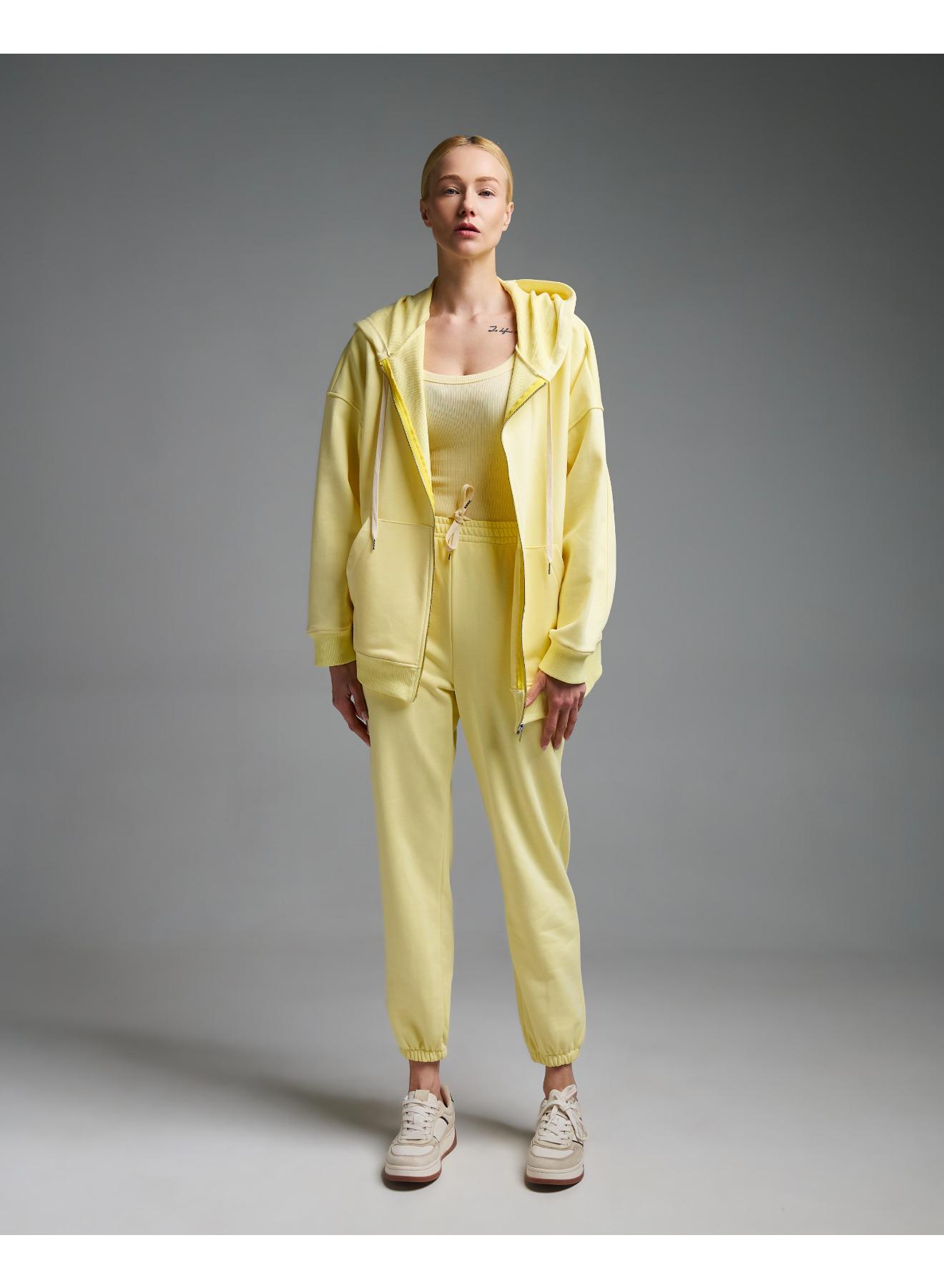 Yellow Sweatpants with elasticated hem Vicolo - 3