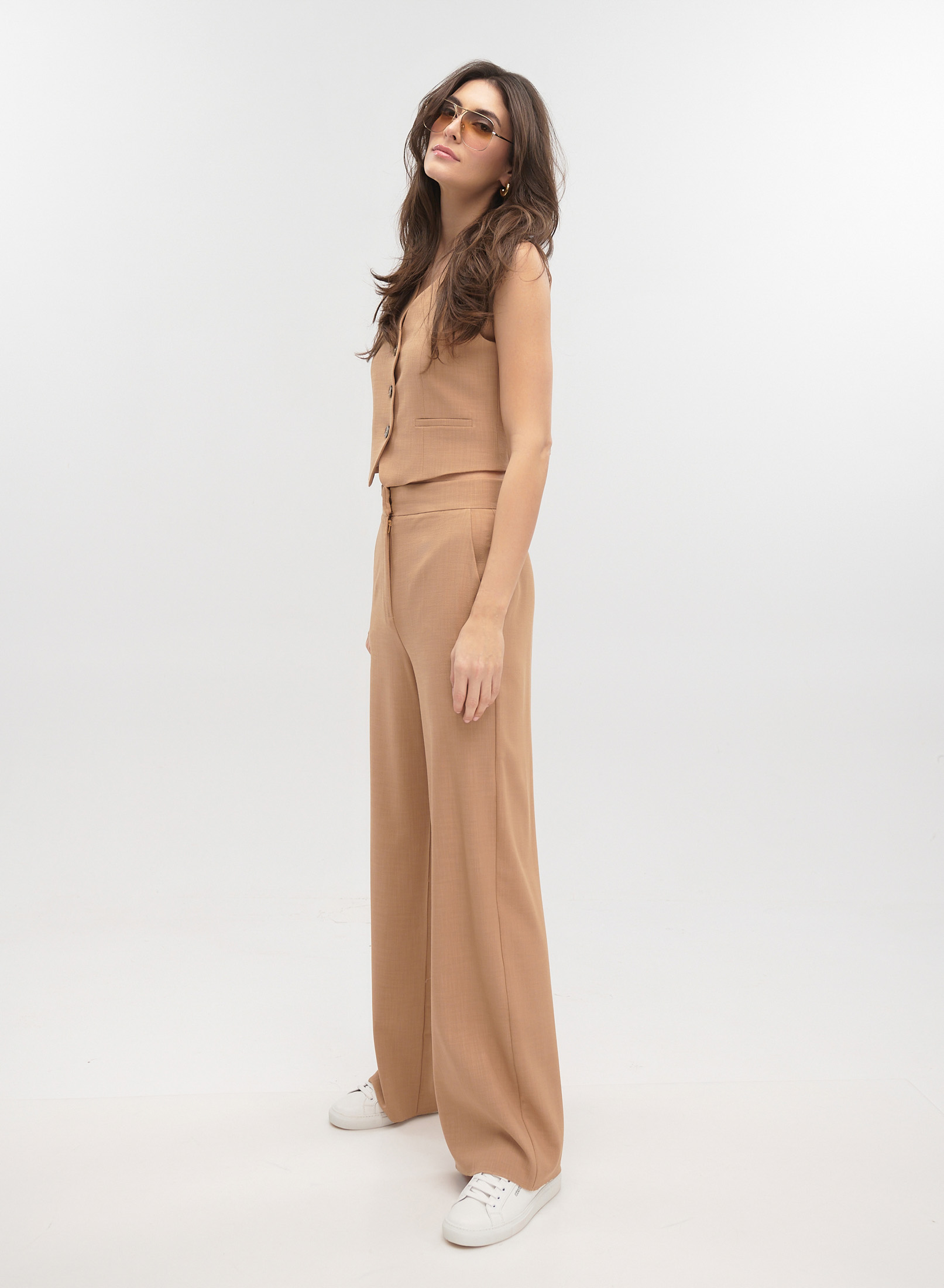 Camel Gilet and Trouser co-ord set Emme Marella - 1