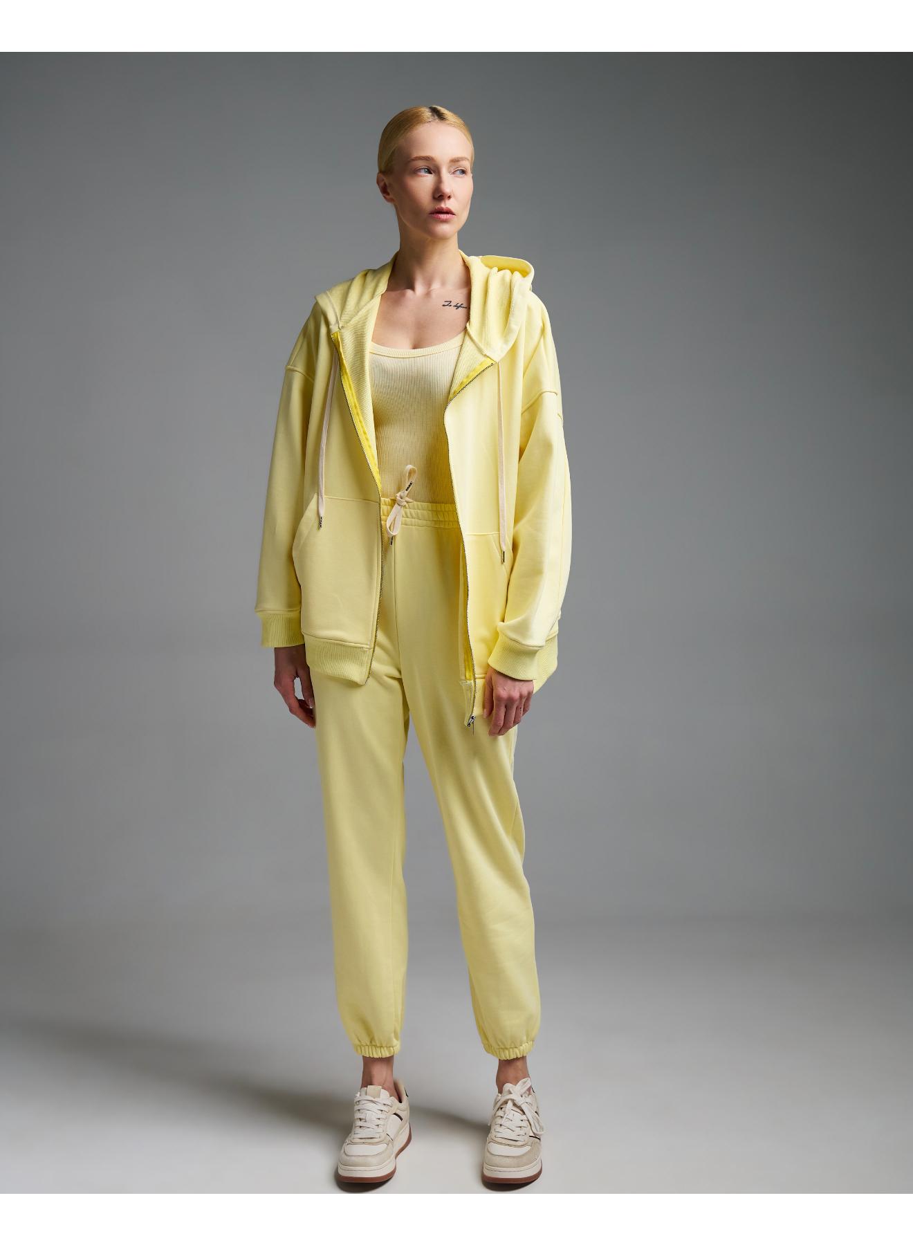 Yellow Sweatpants with elasticated hem Vicolo - 4