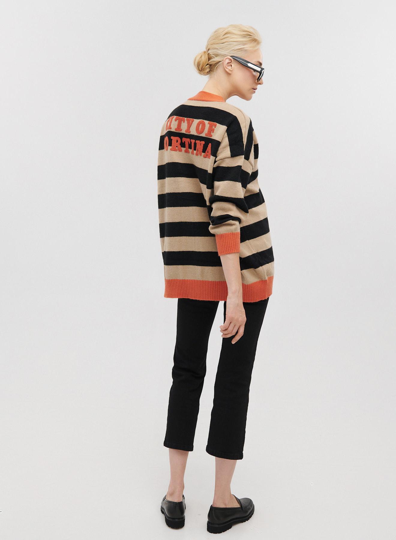 V-neck striped cardigan - 2