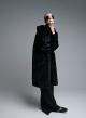 Black reversible Coat, Mouton-eco Fur, with hood Emme Marella - 3