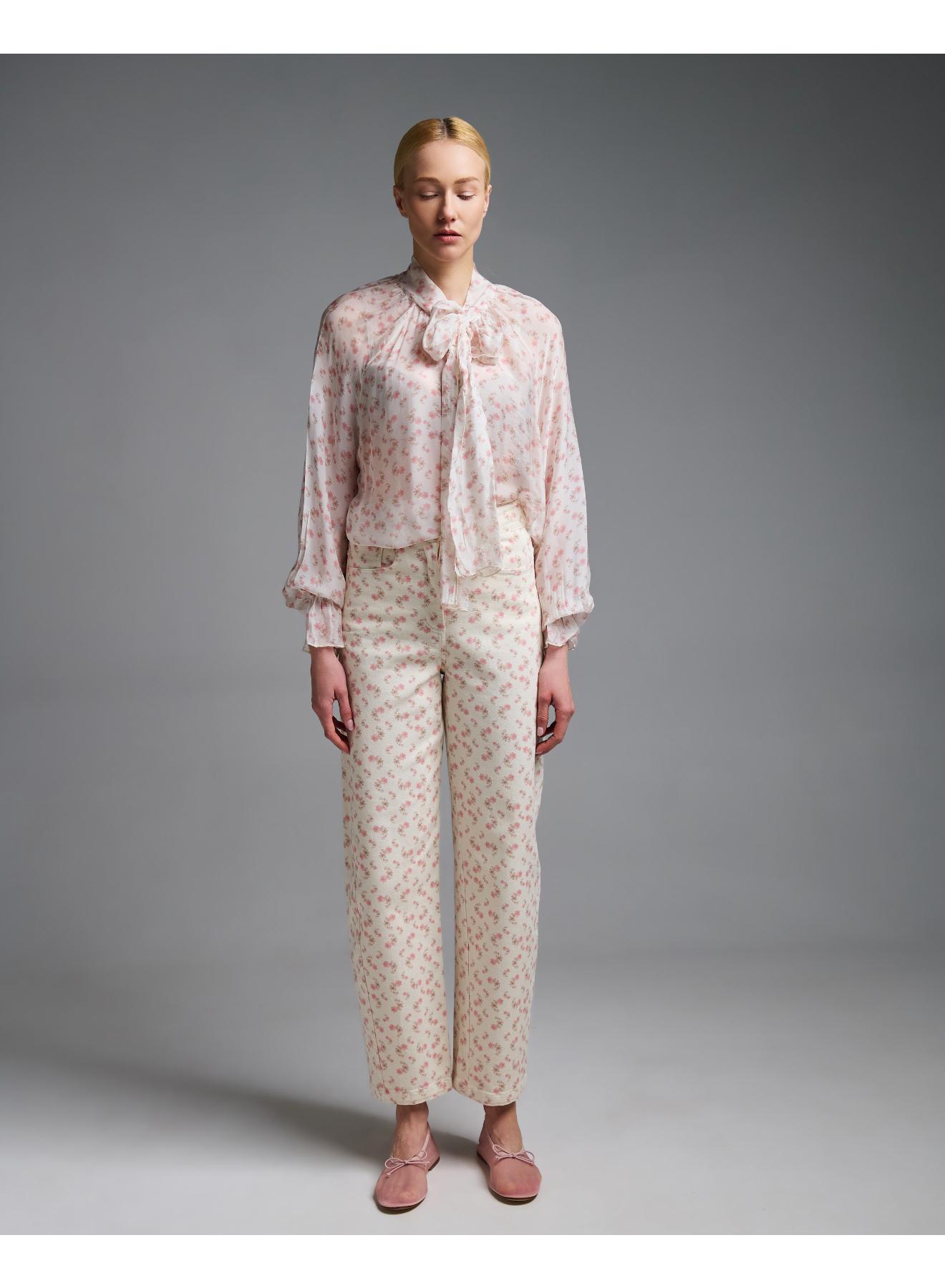 Floral barrel Jeans Vicolo - 1