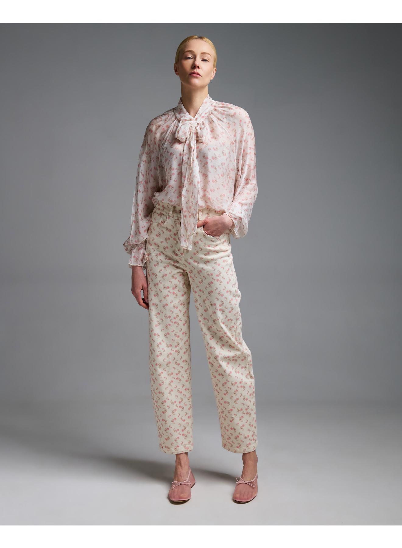 Floral barrel Jeans Vicolo - 4