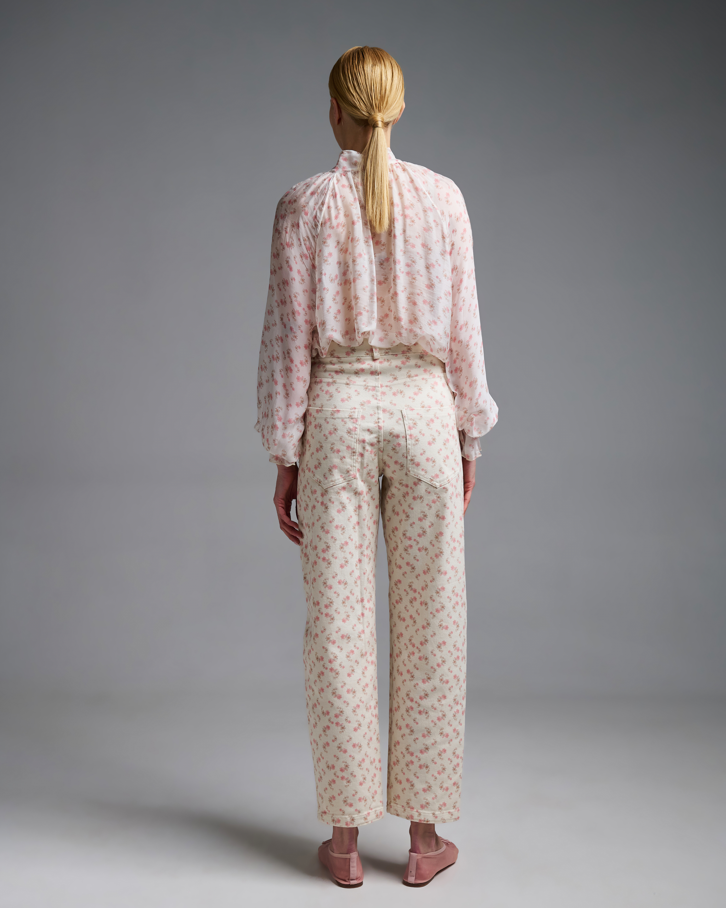 Floral barrel Jeans Vicolo - 4