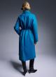 Μακρύ oversized σταυροκούμπωτο παλτό με ζώνη - 4