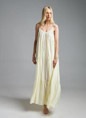Βανίλια silky touch Φόρεμα με τιράντες Valentina Milano - 62091