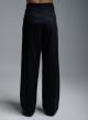 Black wide legs Trousers with single pleat "DIAGRAM" Devotion Twins - 2