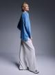Wide legs trousers with rubber waistband - 2
