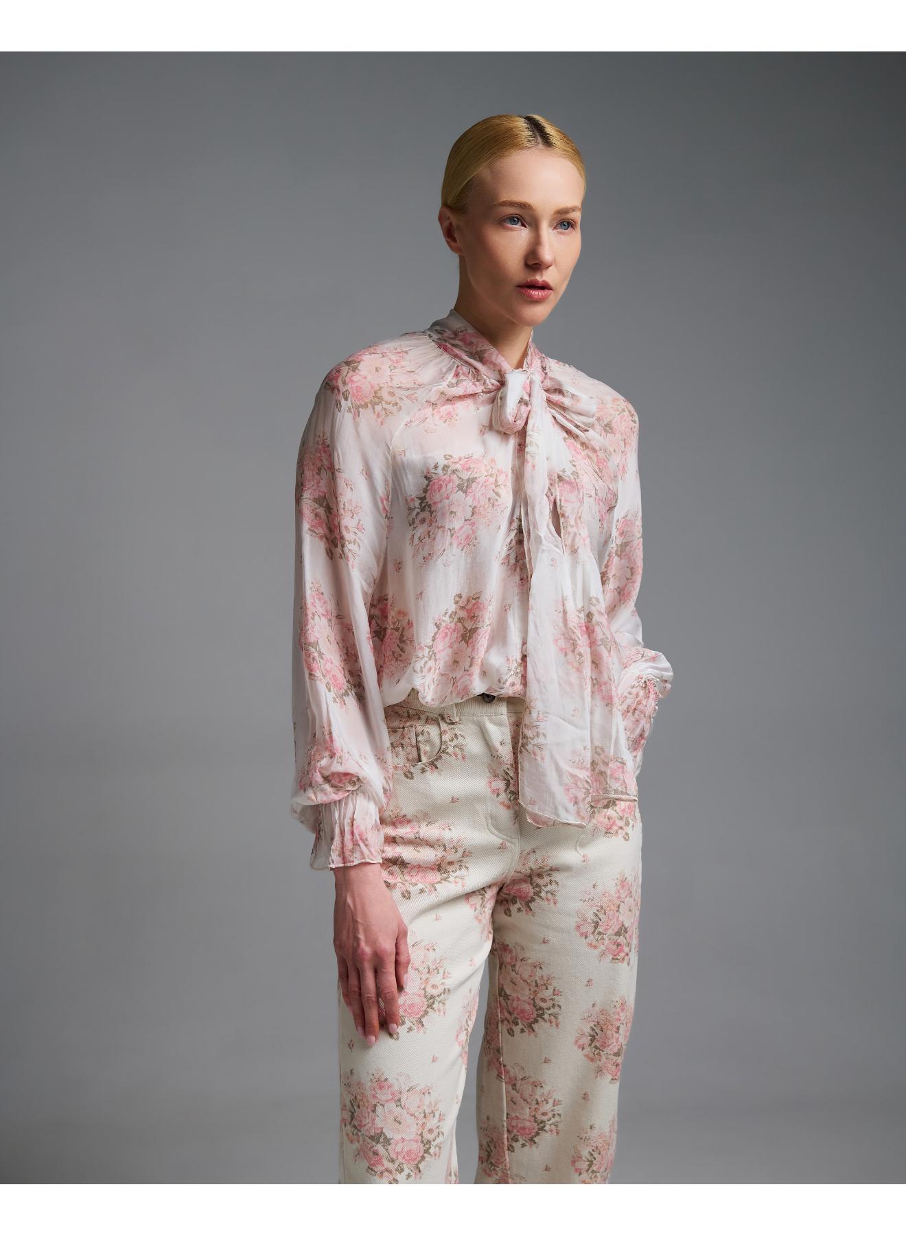 Floral Shirt with a tie collar Vicolo - 1