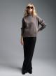 Taupe straight fit turtleneck Sweater Luxe - 4