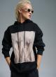 Black printed Sweatshirt with hood Lara - 0