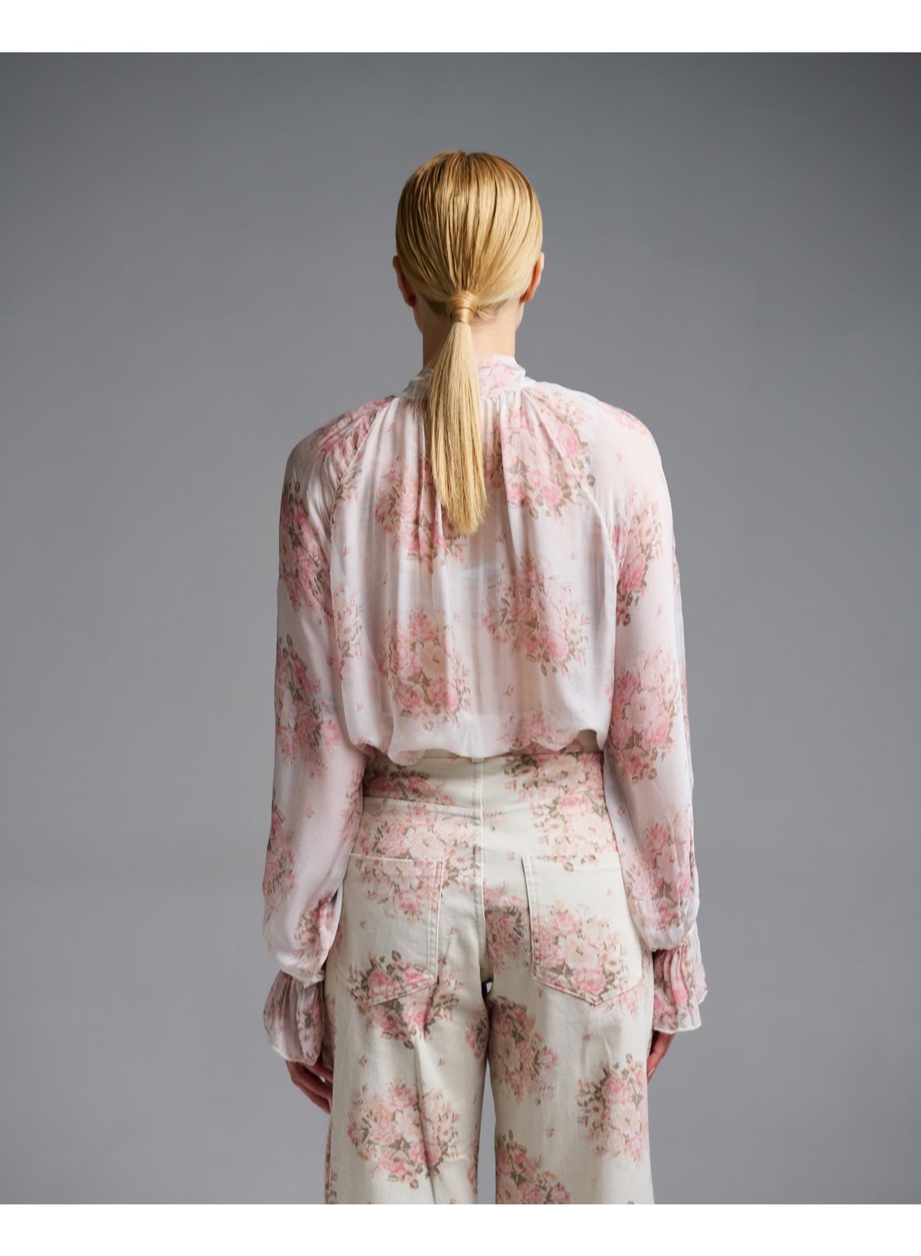 Floral Shirt with a tie collar Vicolo - 5