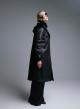 Black reversible Coat, Mouton-eco Fur, with hood Emme Marella - 1