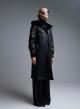Black reversible Coat, Mouton-eco Fur, with hood Emme Marella - 2
