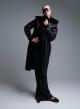 Black reversible Coat, Mouton-eco Fur, with hood Emme Marella - 3