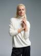 Ecru turtleneck sweater Melany - 1