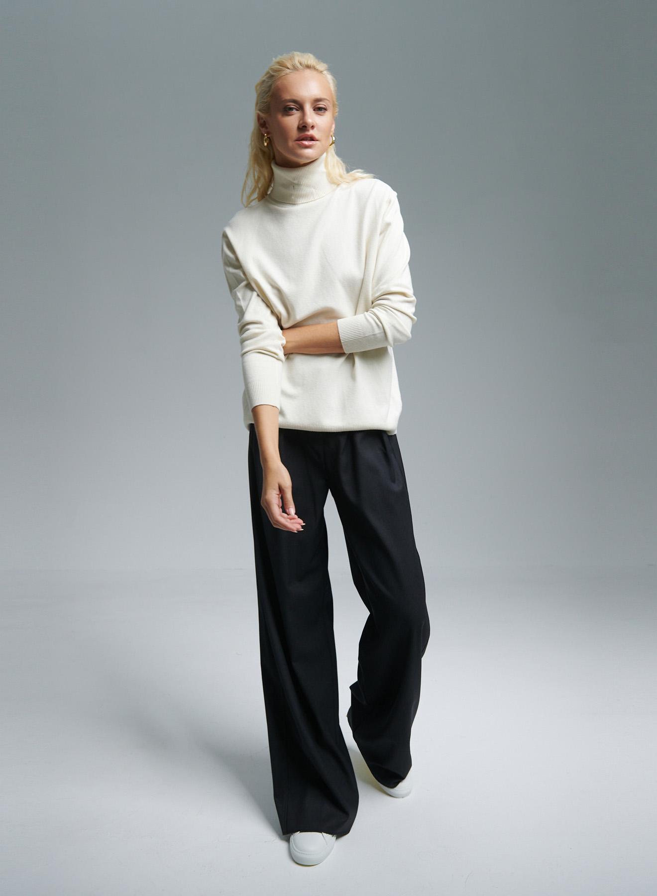 Ecru turtleneck sweater Melany - 3