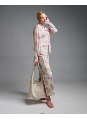 Ecru leather shoulder Bag Lea Lab - 55690