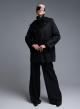 Black reversible Overcoat Mouton-Eco Fur with hood Emme Marella - 1