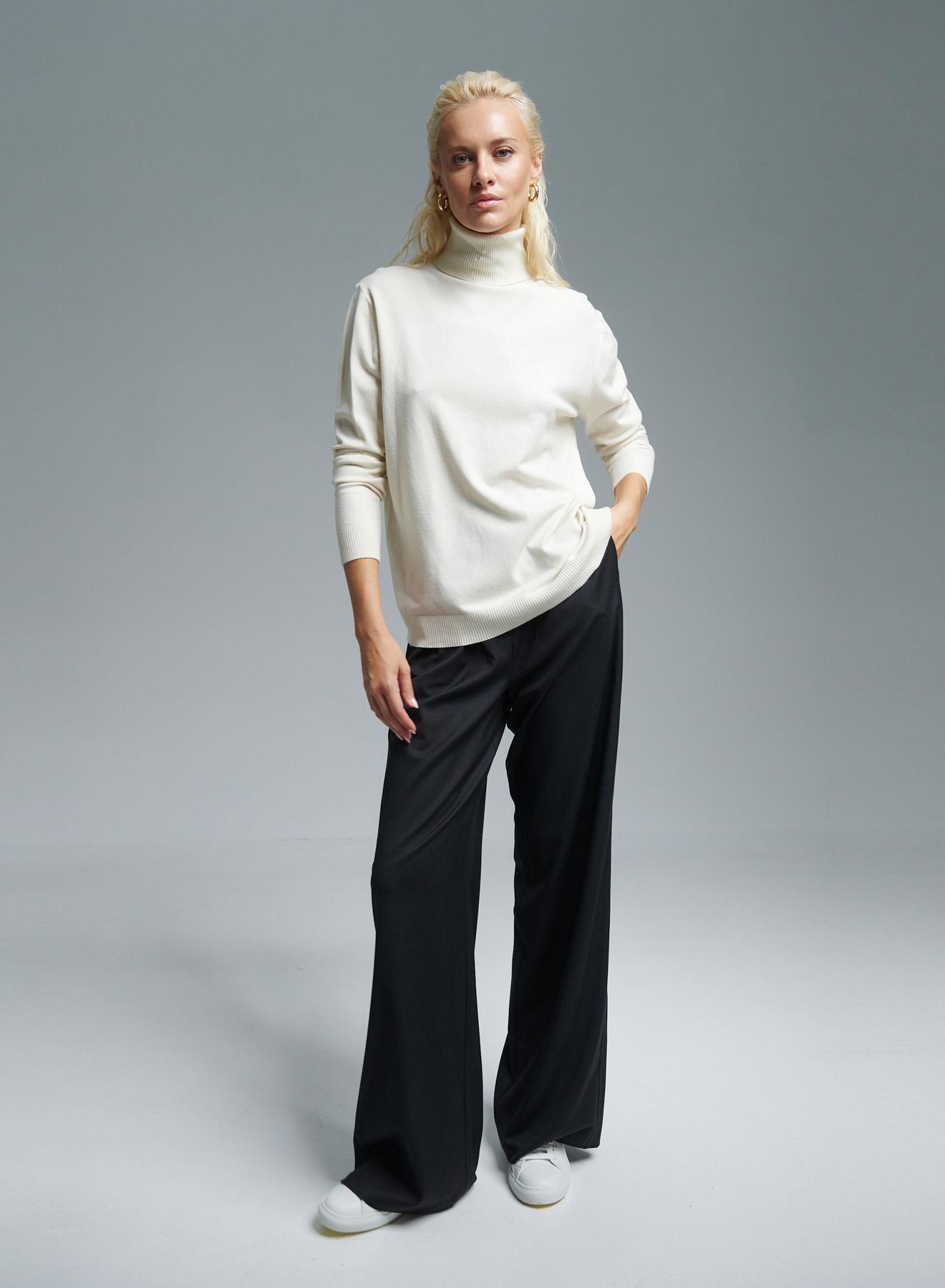 Ecru turtleneck sweater Melany - 4