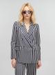 Grey-Blue striped, double breasted Jacket with rhinestones Vicolo - 3