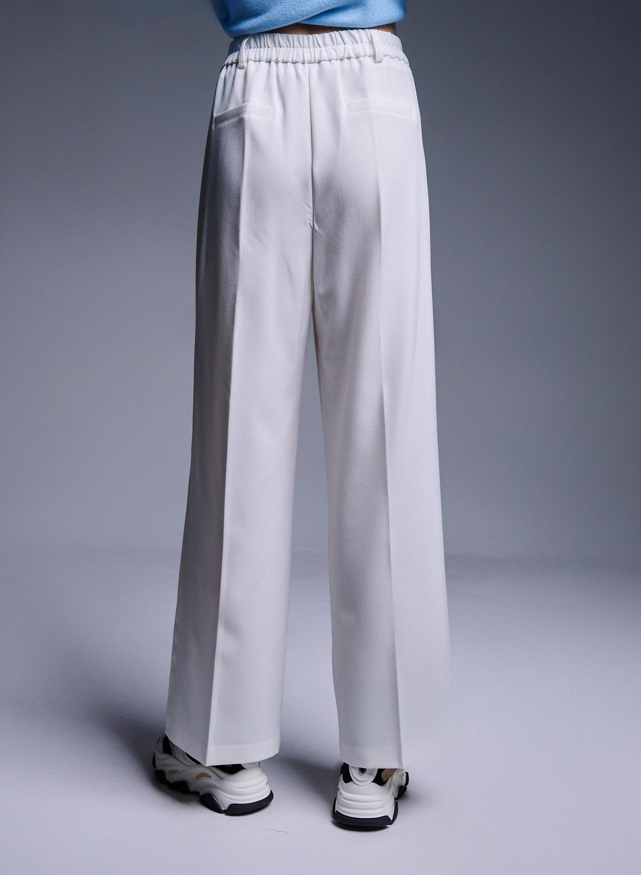Wide legs trousers with rubber waistband - 5