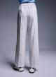 Wide legs trousers with rubber waistband - 4