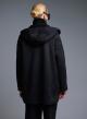 Black reversible Overcoat Mouton-Eco Fur with hood Emme Marella-5